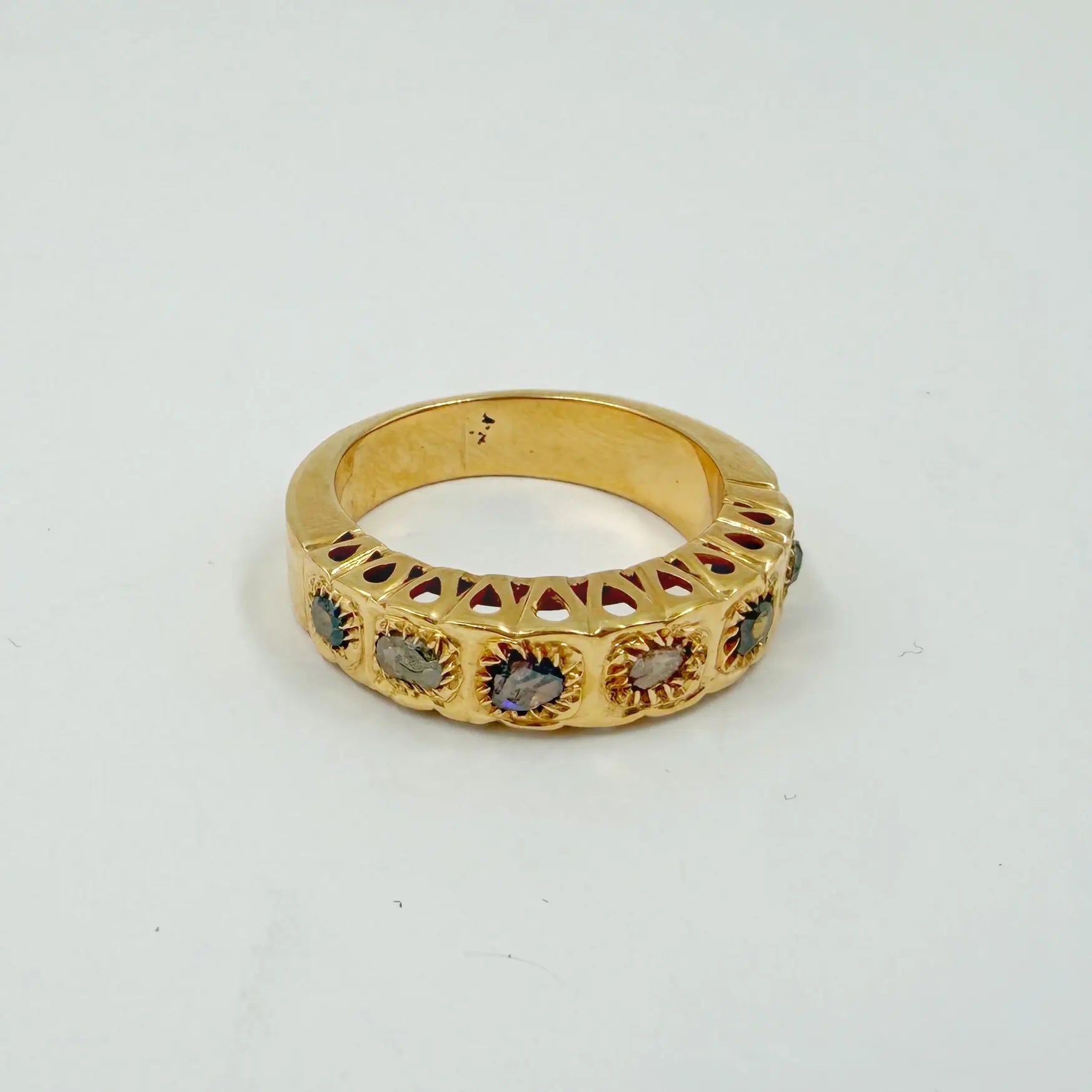 Bague rosace traditionnelle en or rose
