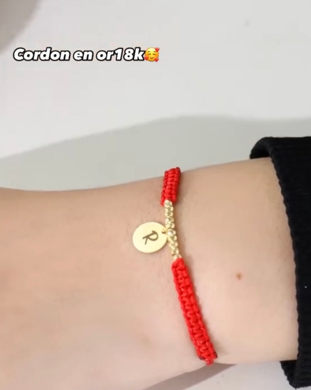 Bracelet cordon personnalisé en Or18k