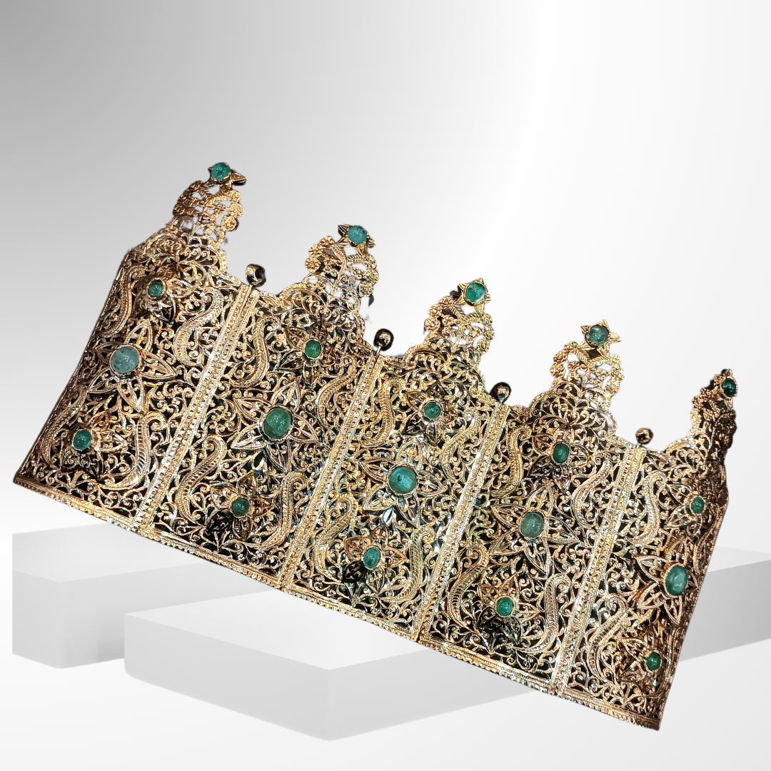 Couronne Taje en Or 18k serti d’émeraude