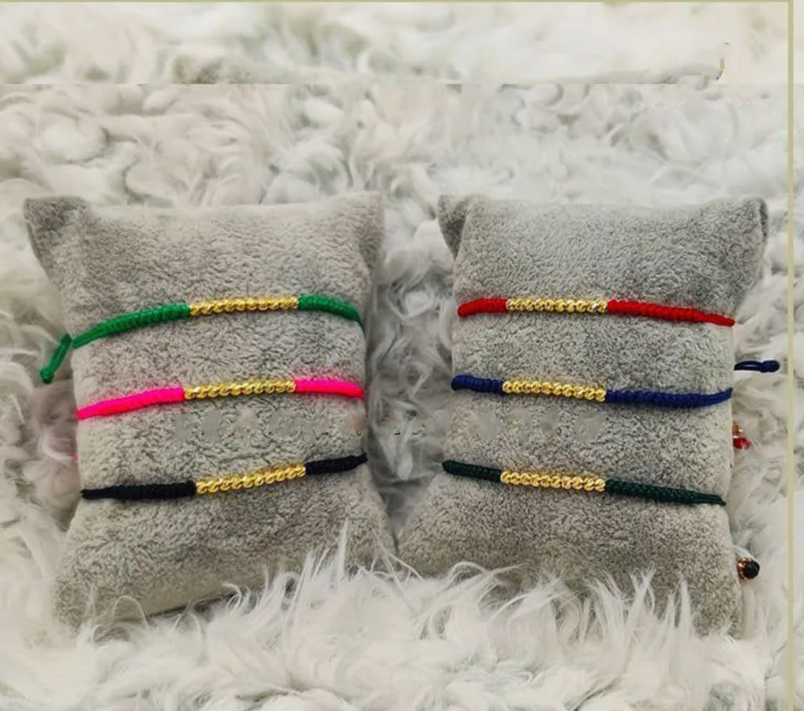 Cordon boules en Or 18 Carats. Tous les couleurs disponibles