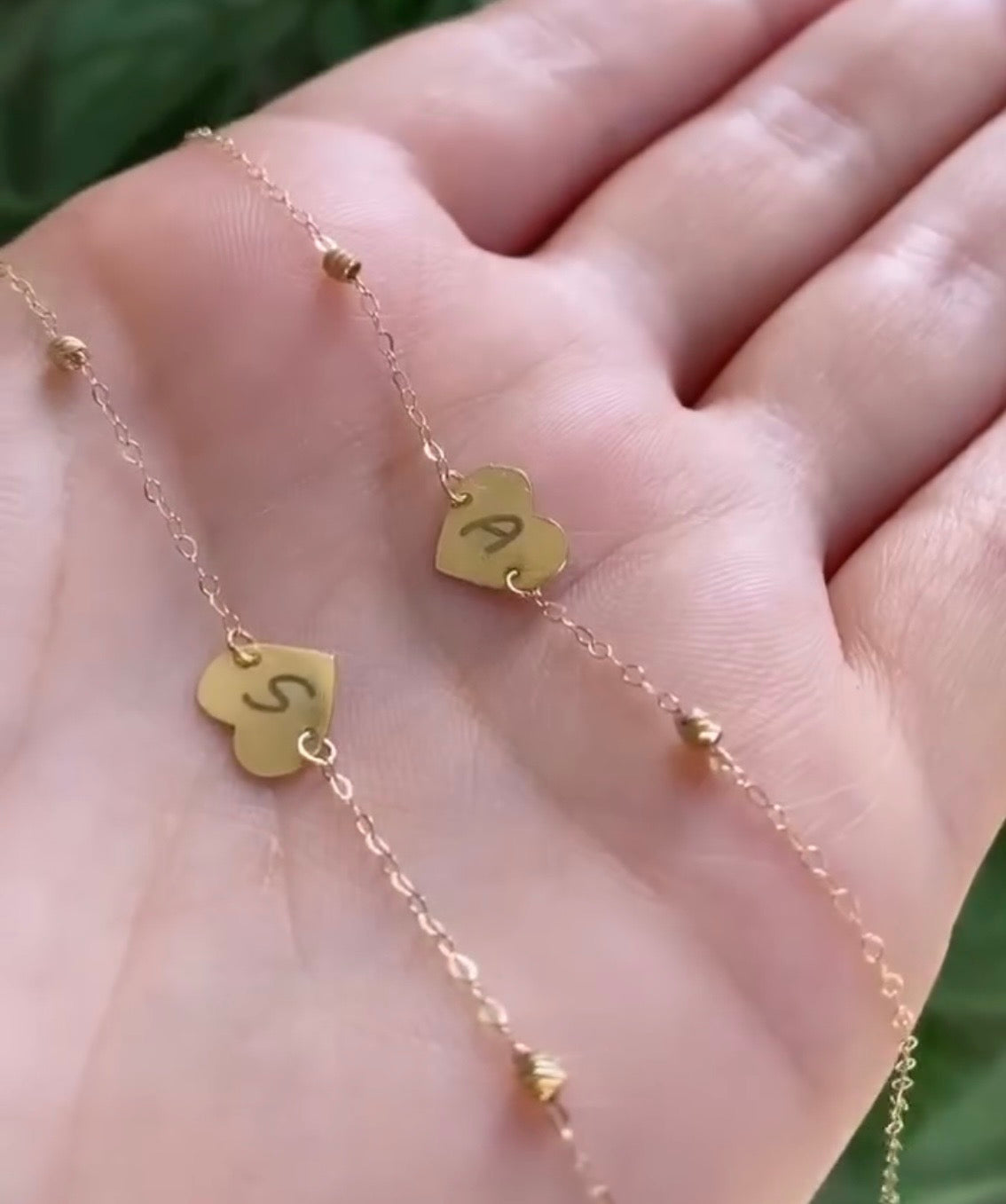 Gourmette Coeur gravé en Or18k