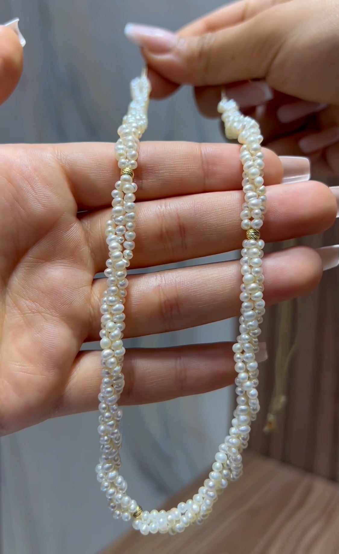 Collier johr naturel 💯 aves boules en Or 18 carats ✅🎁