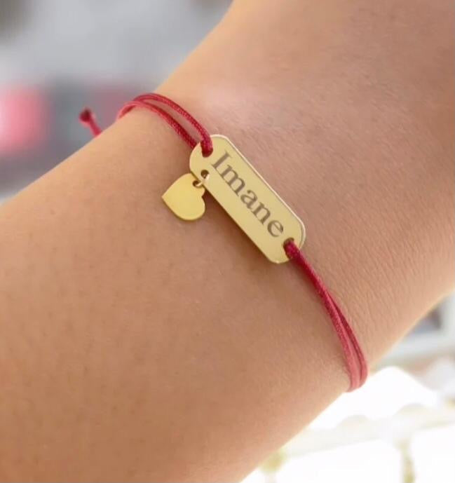 Bracelet cordon personnalisé en Or18k