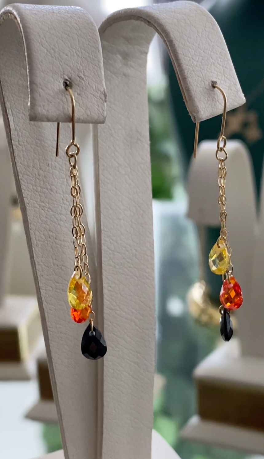 Boucles D'oreilles STYLE BELGE en Or 18k