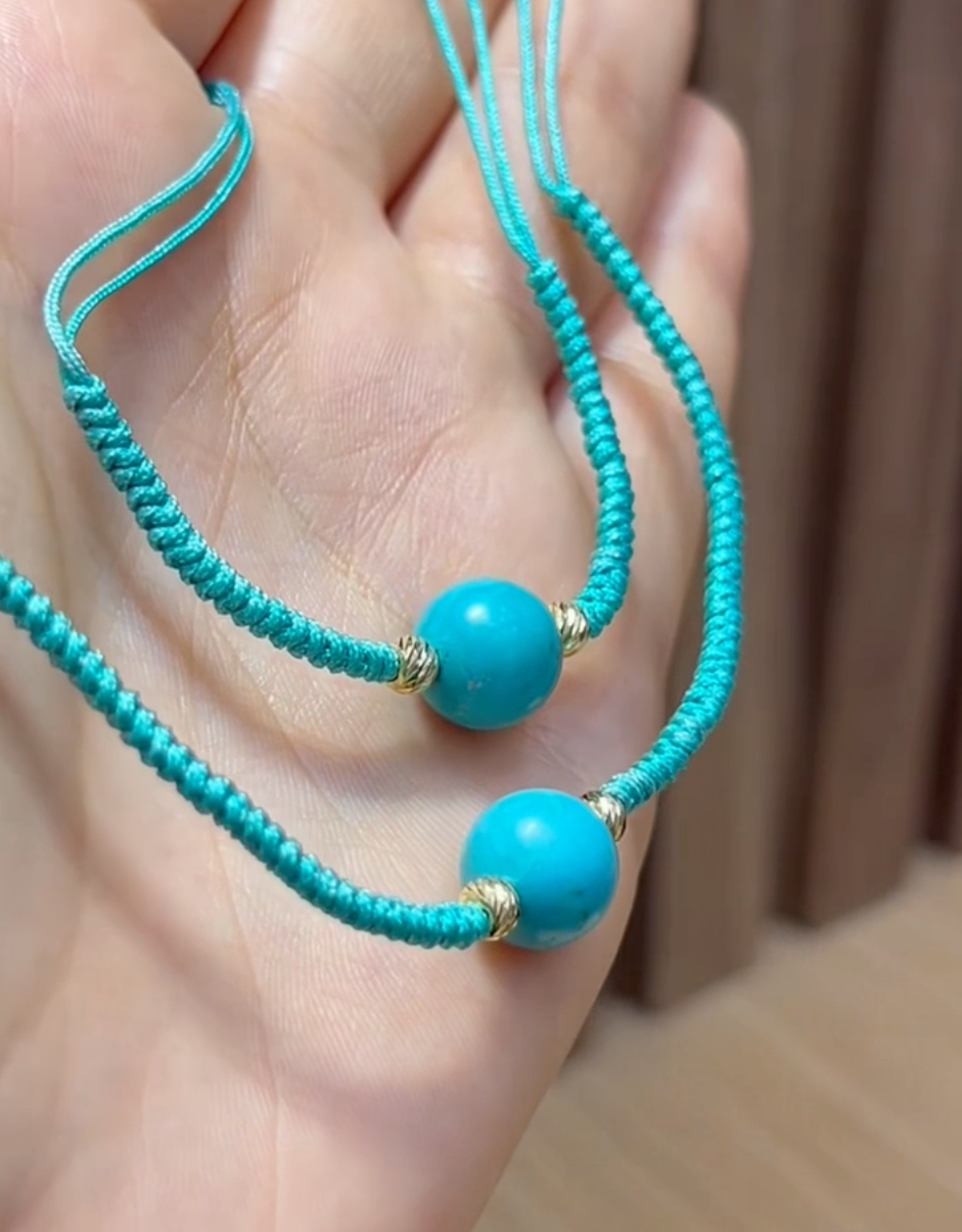 Ensemble Cordon Fairouz avec boules en Or 18k ( Collier et Gourmette )