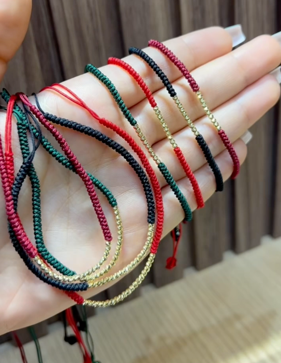 Ensemble Cordon 20 boules en Or 18k - Toutes les couleurs sont disponible !