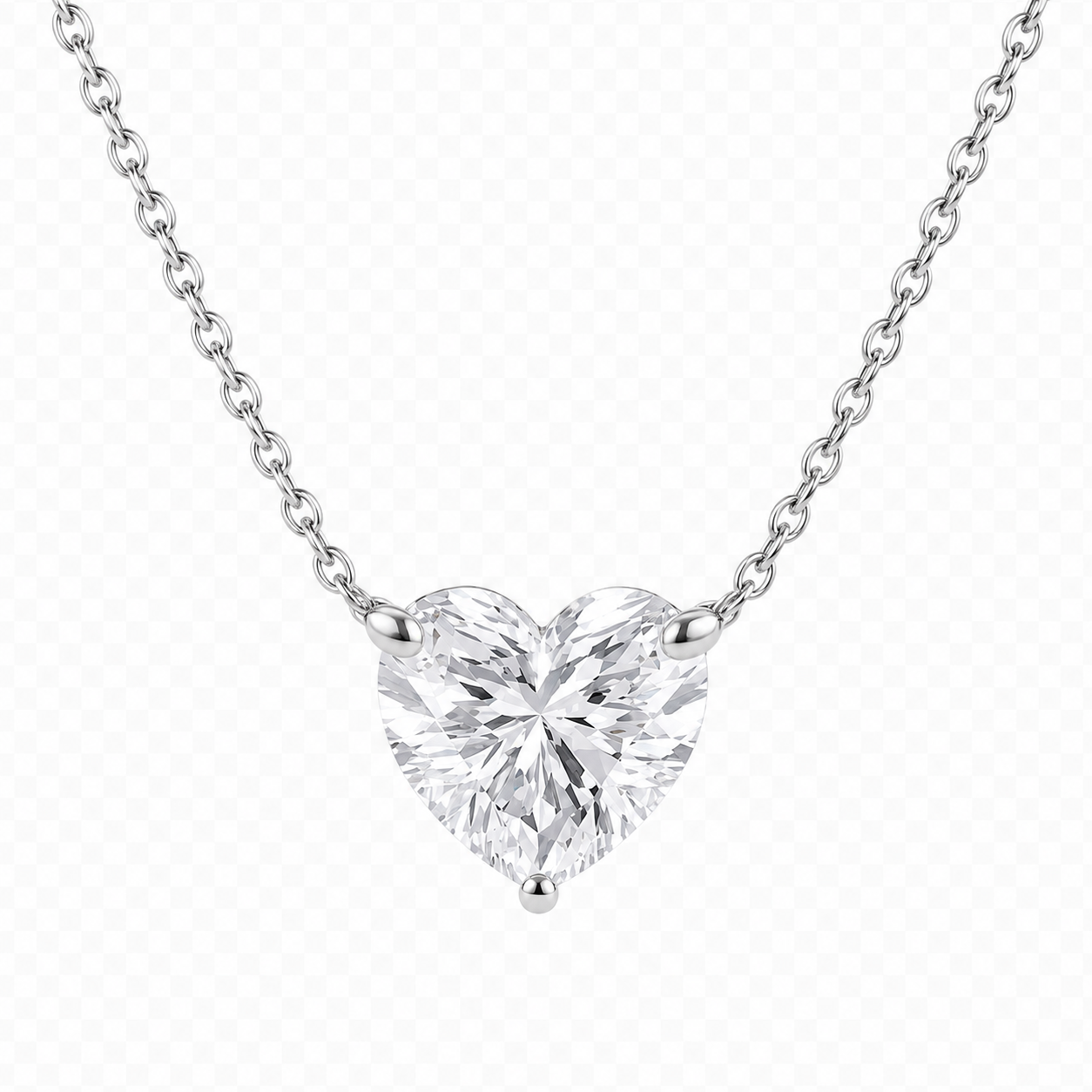 Pendentif Cœur Serti Diamant de Laboratoire 0,50 carat /or jaune 18kt