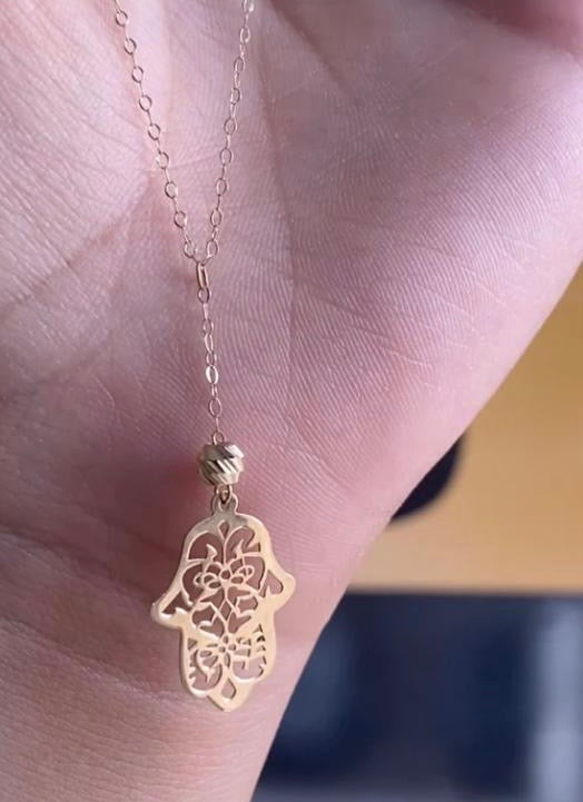 Collier khmisa takhram en Or18k