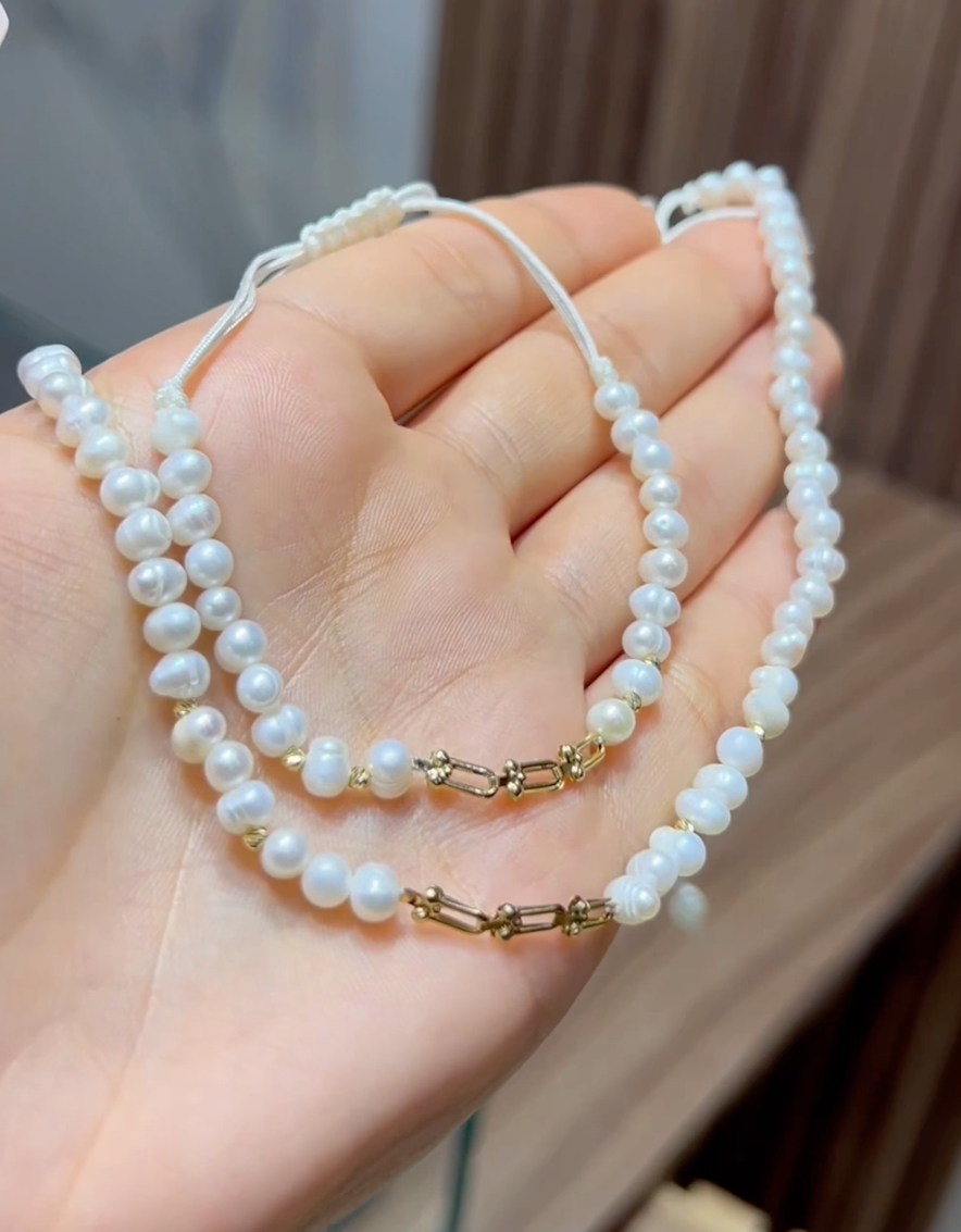 Ensemble Tifany en Or 18 carats avec perle naturel 💯🎁