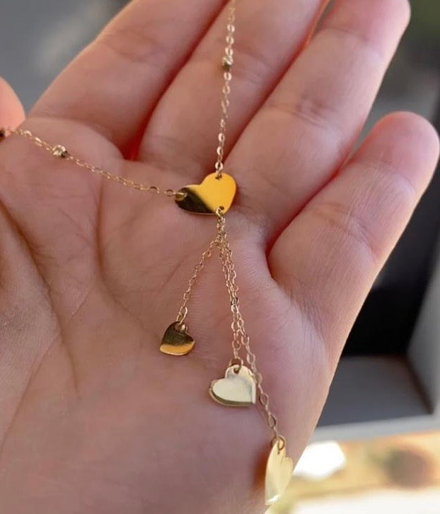 Collier coeurs en or18k