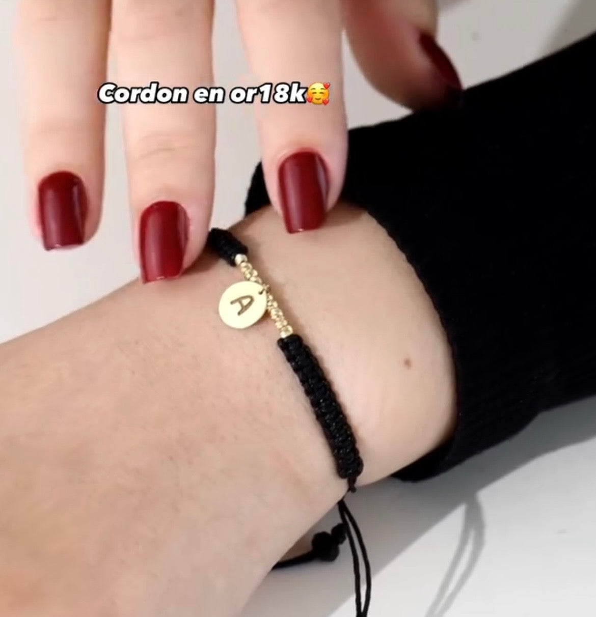 Bracelet cordon personnalisé en Or18k