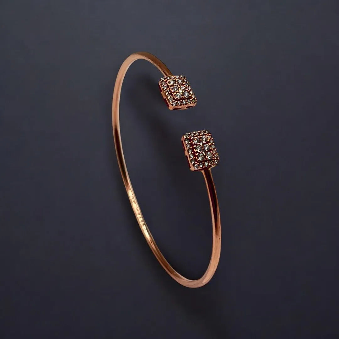 Bracelet Rectangulaire Double Face en Or 18K