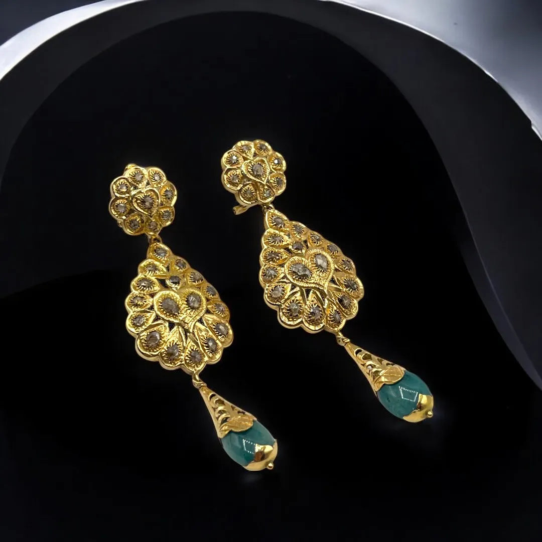 Traditionnelles Boucles d’Oreilles en Or