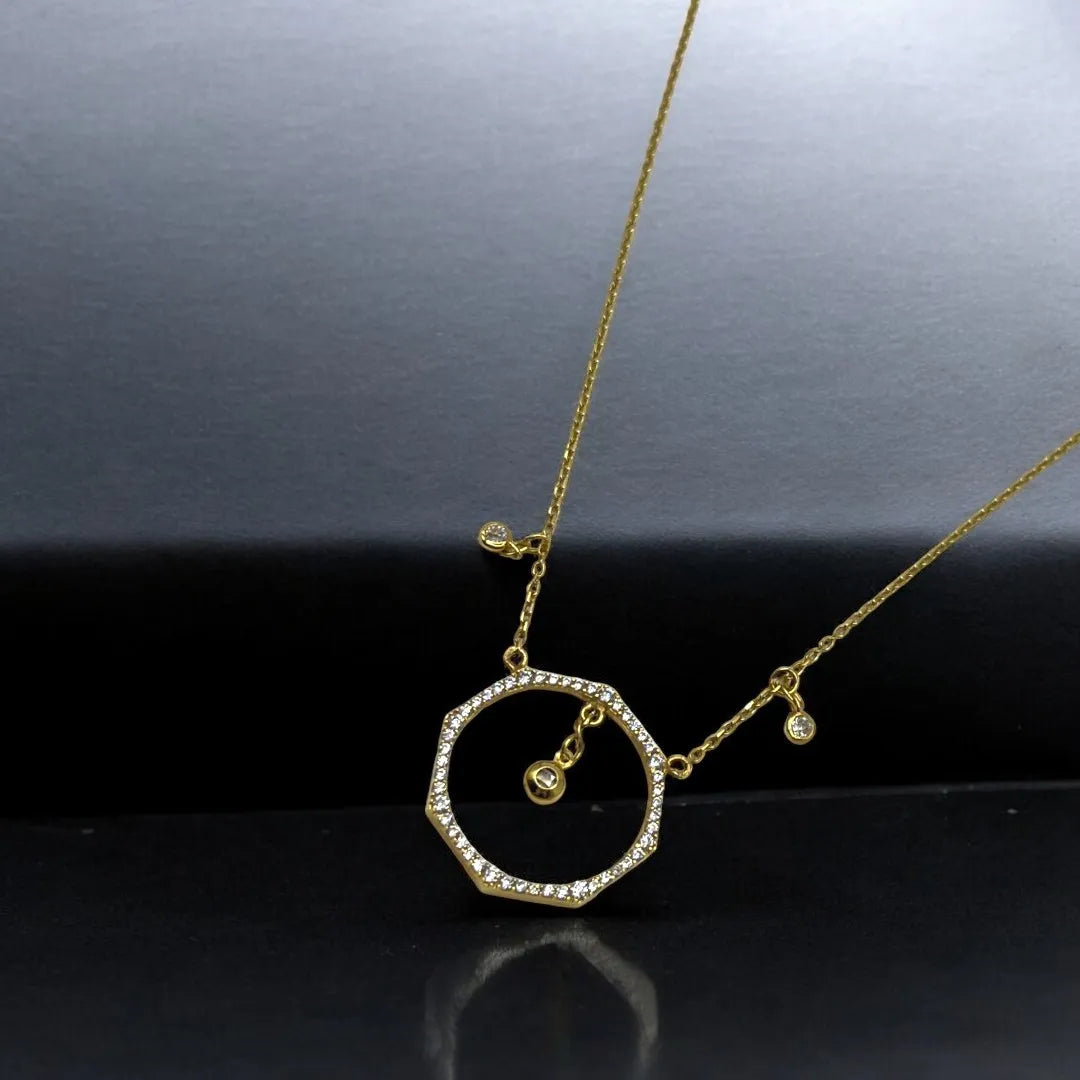 Chaîne Pendentif Contemporaine en Or 18K