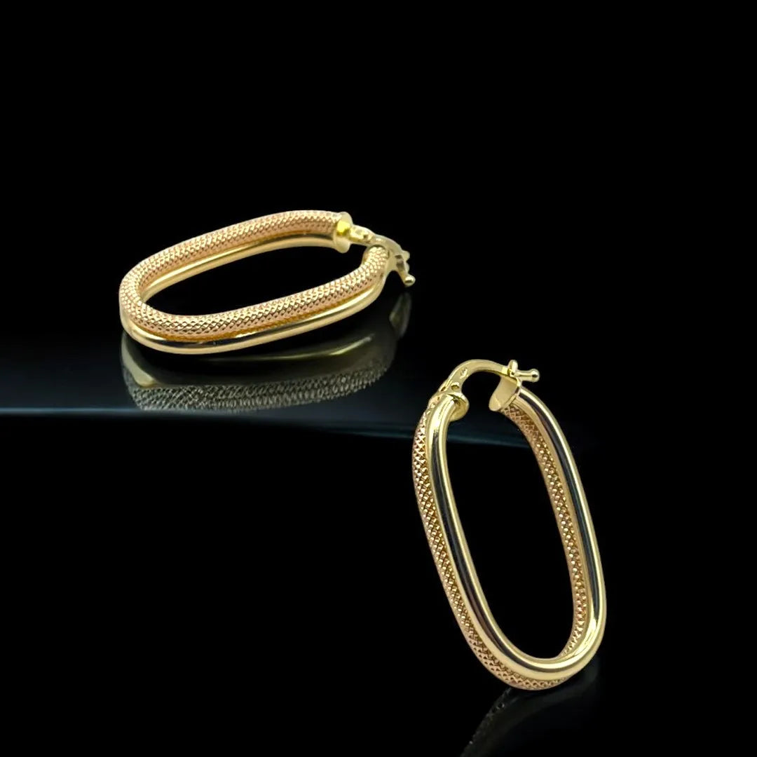 Élégante Boucles d’Oreilles en Or 18K