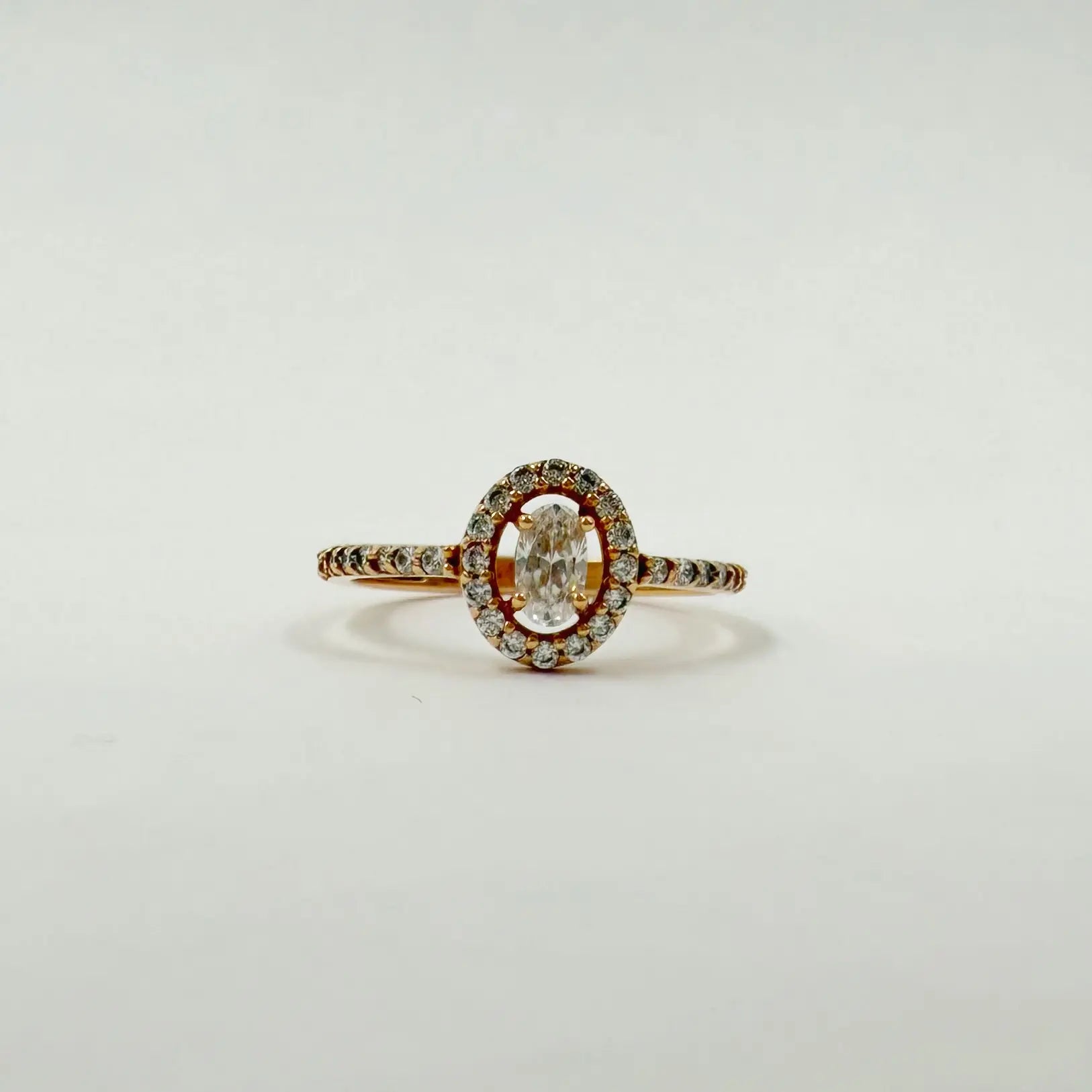 Alliance Élégance Ovale en or rose 18 carats