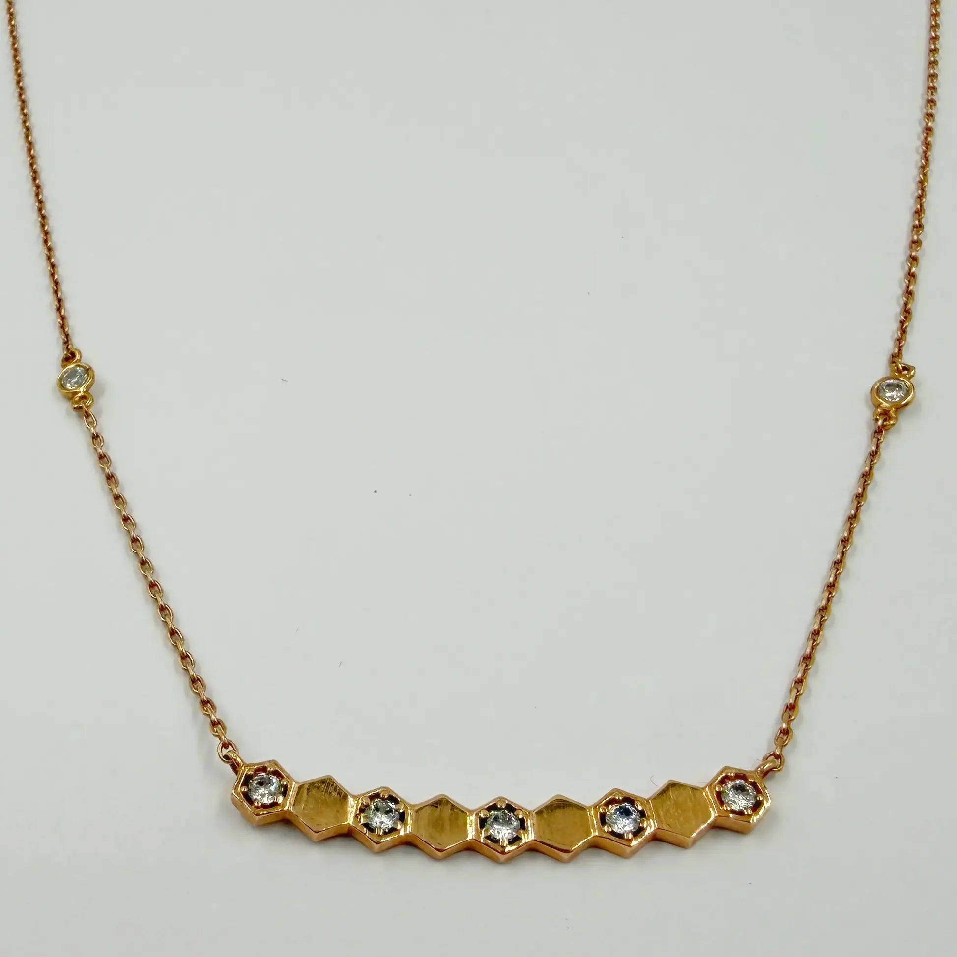 Collier Hexa en Or Rose 18K
