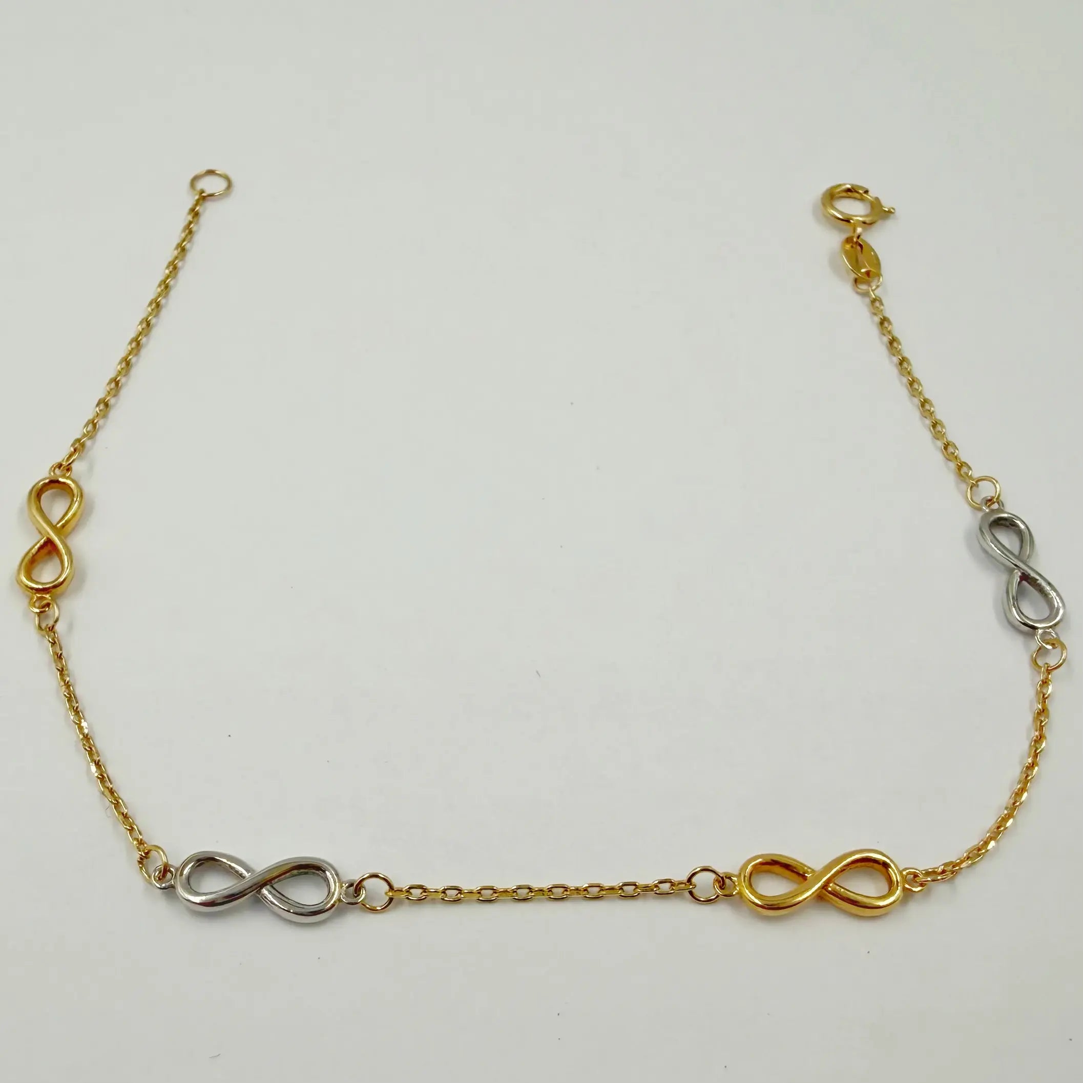 Gourmette Infini Bicolore en Or 18K