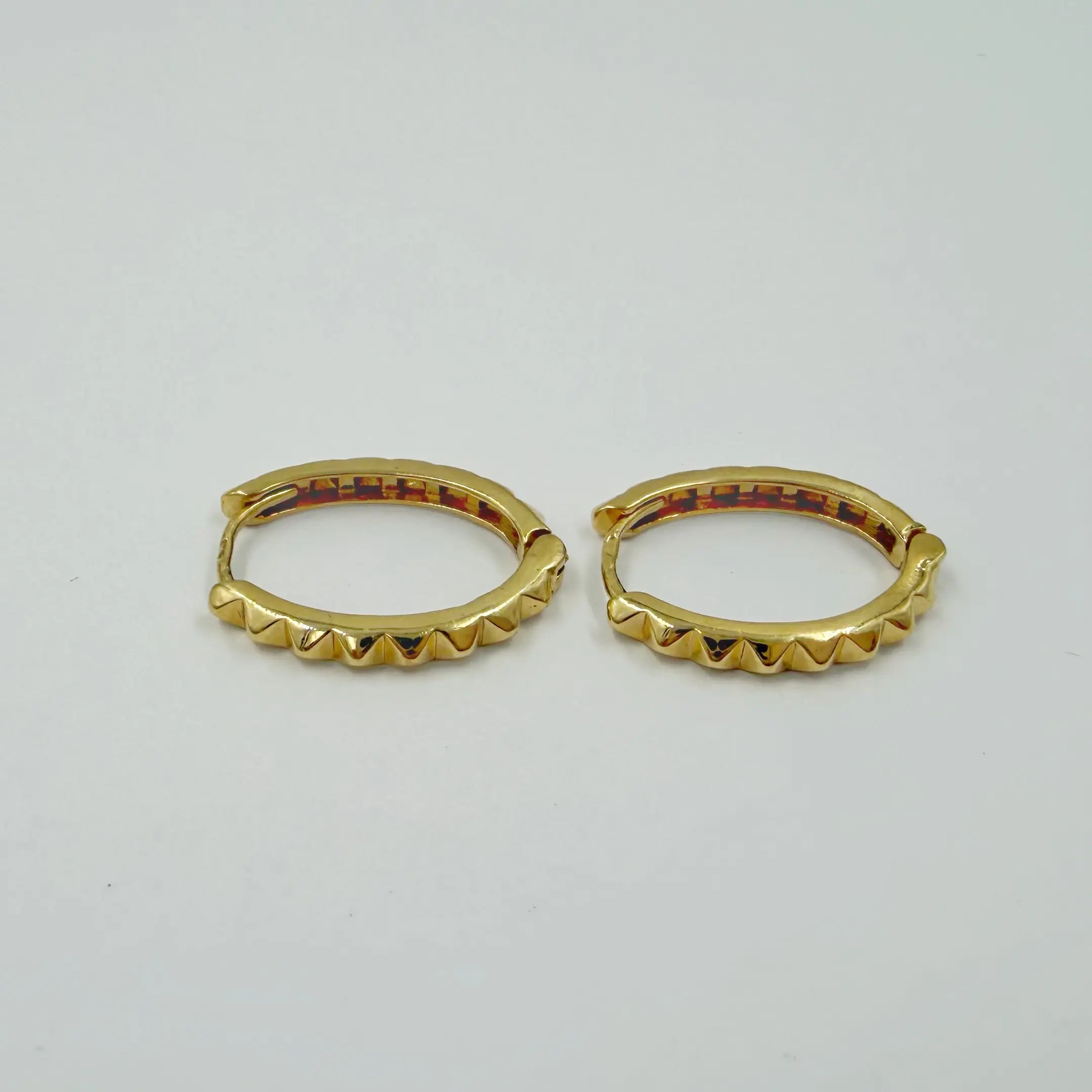 Boucles d'oreilles créoles facettées jaune