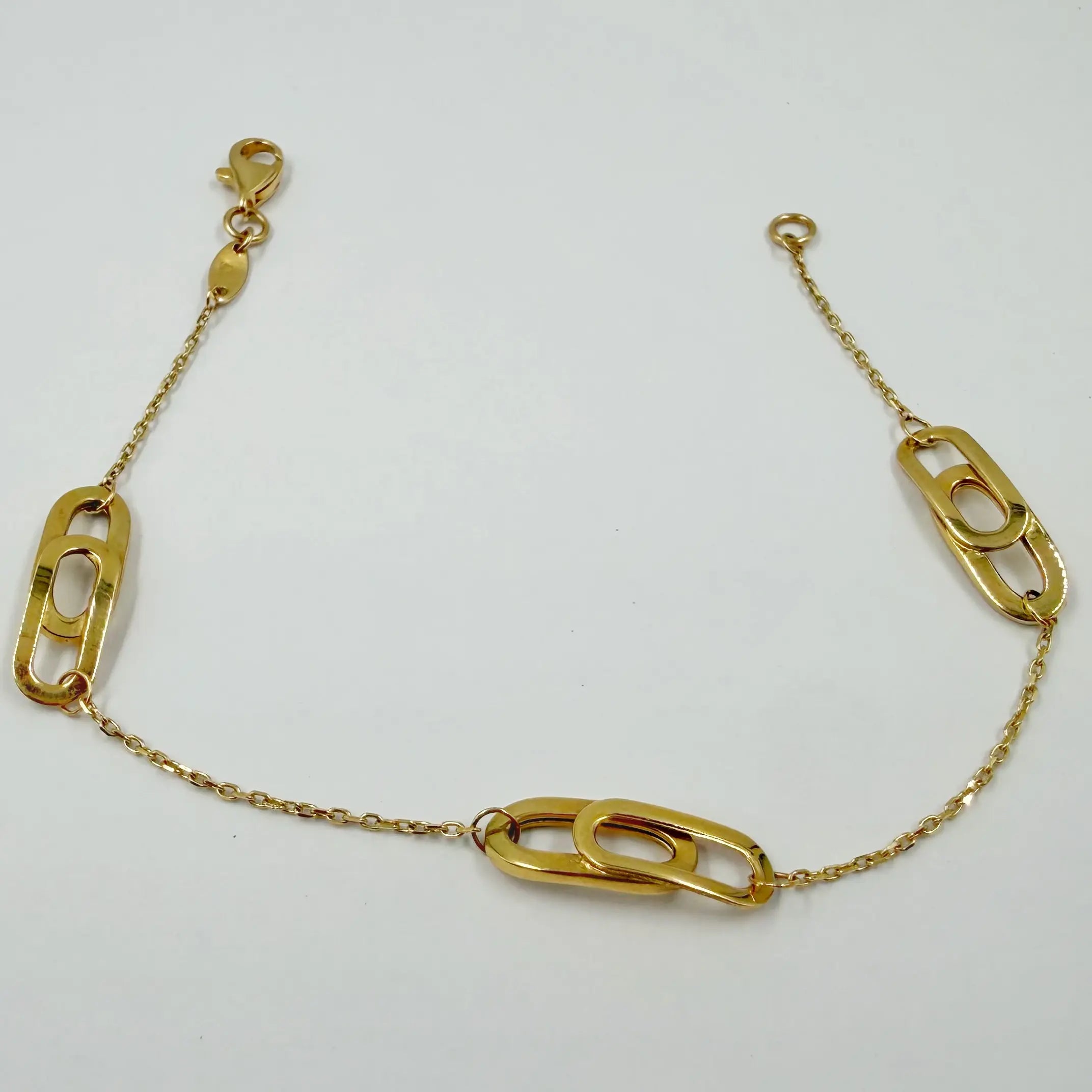 Gourmette Maillons en Or Jaune 18K