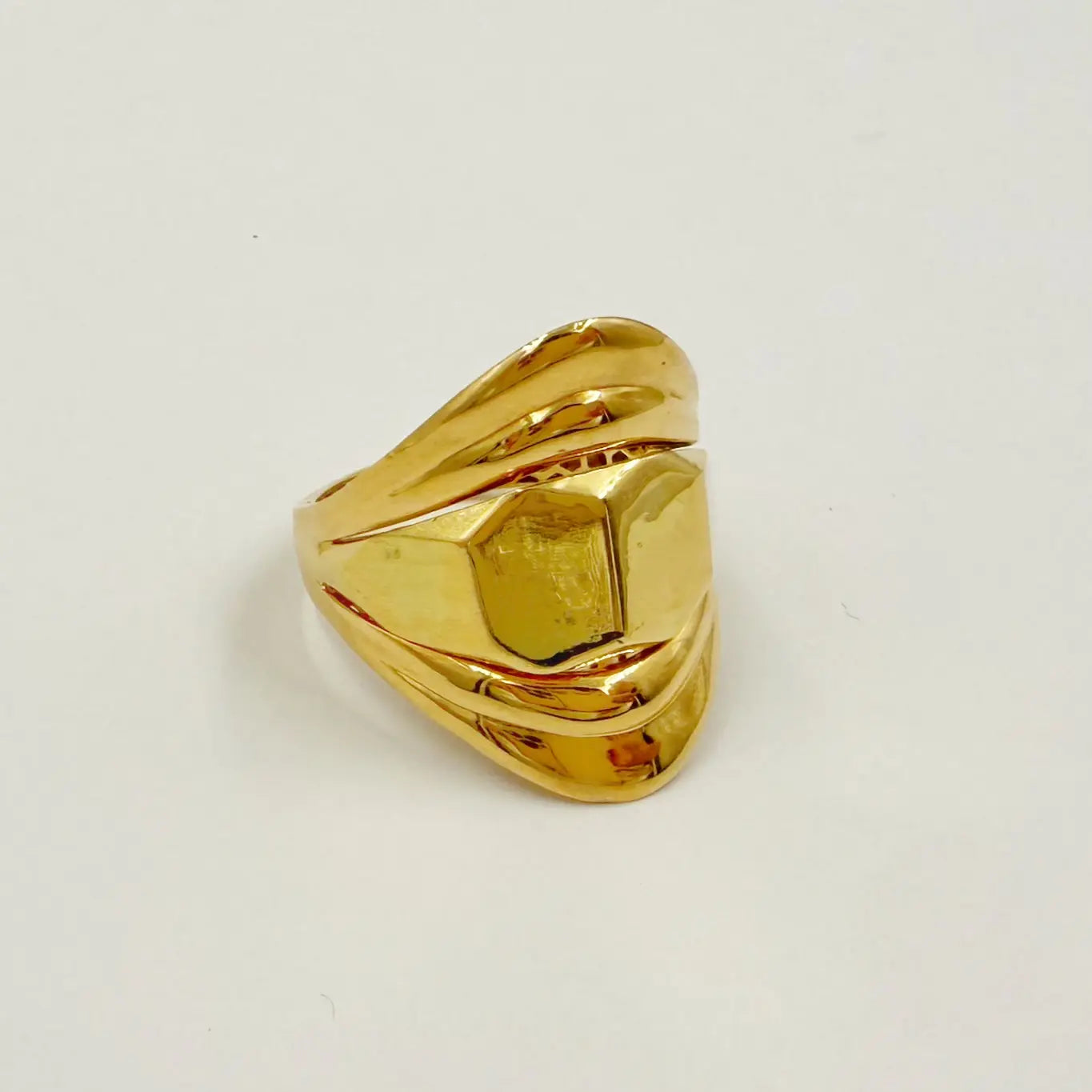 Bague moderne en or jaune