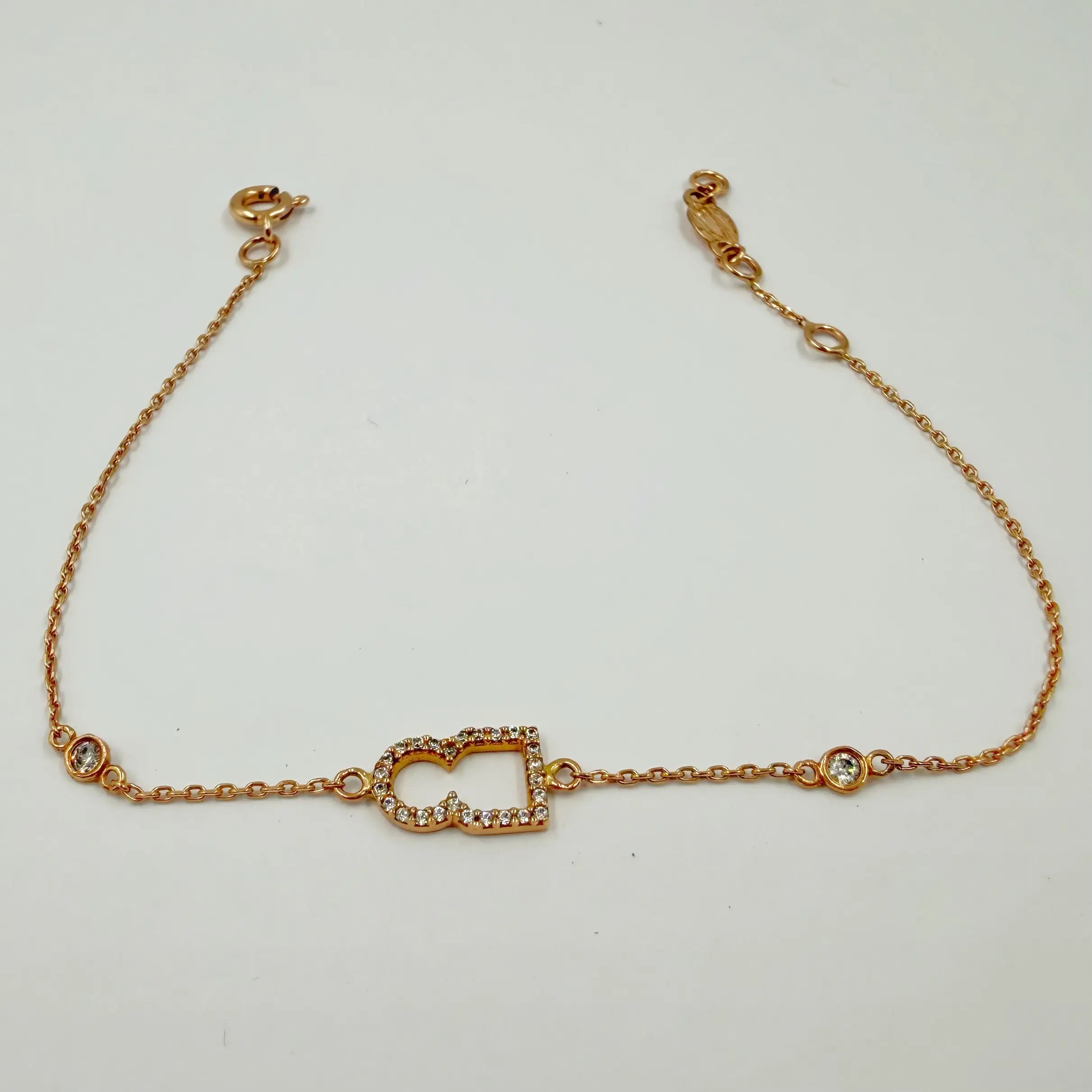 Gourmette Bab Moulay Driss en Or Rose 18K