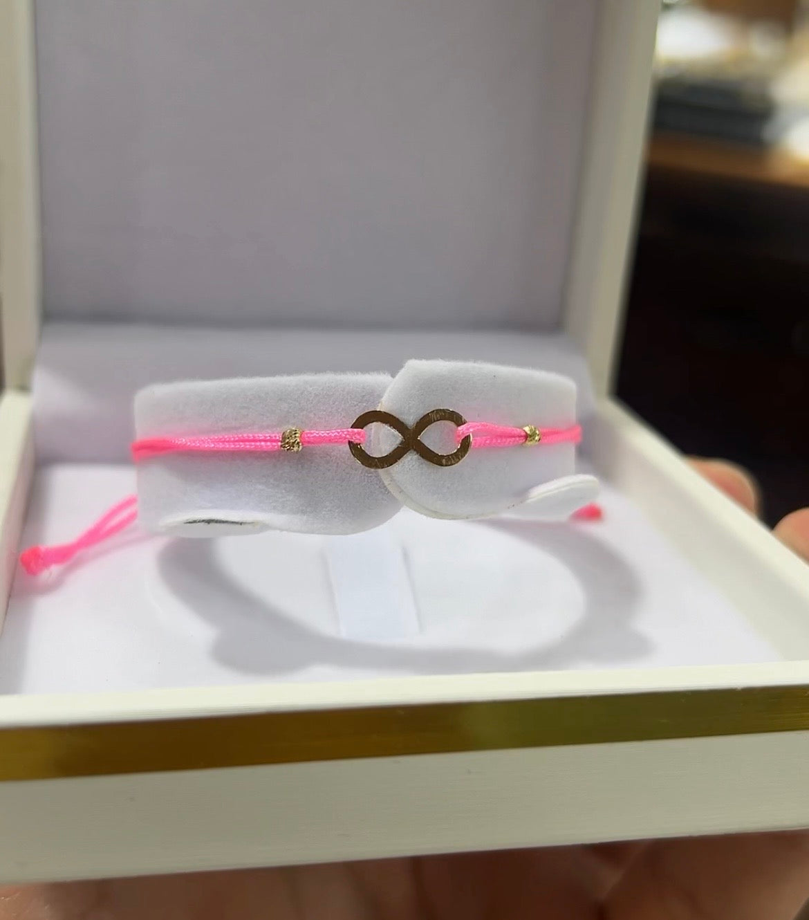 Cordon bracelet infini en Or18k
