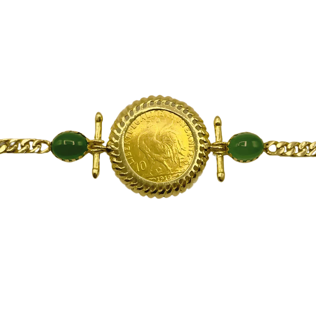 Gourmette Louis 10 FR en Or 18K