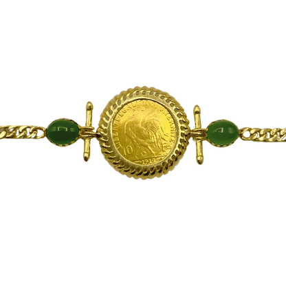 Gourmette Louis 10 FR en Or 18K