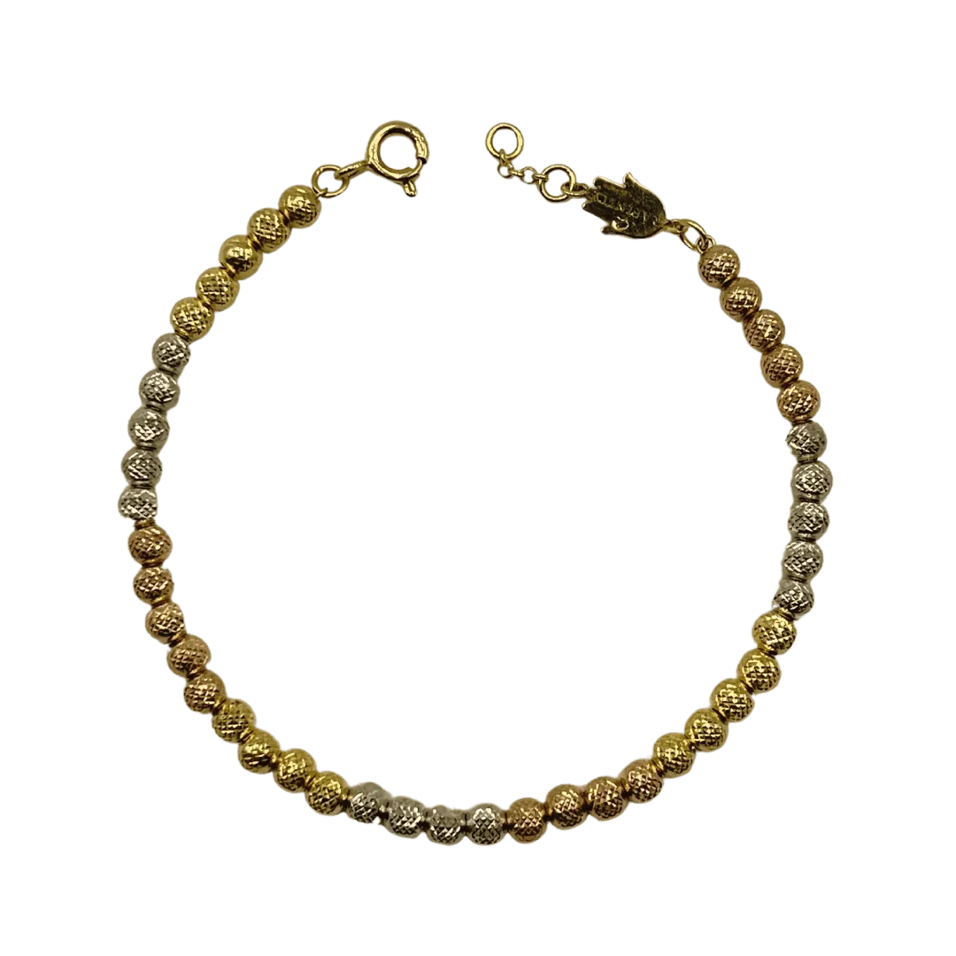 Gourmette Ornée de Boules en Or 18k