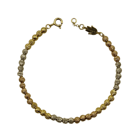 Gourmette Ornée de Boules en Or 18k