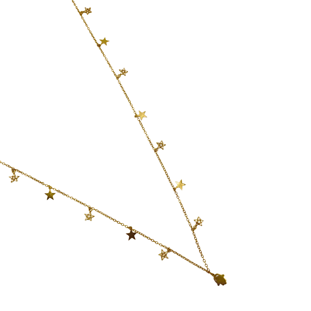 Sautoir Moderne avec Khmissa en Or 18K