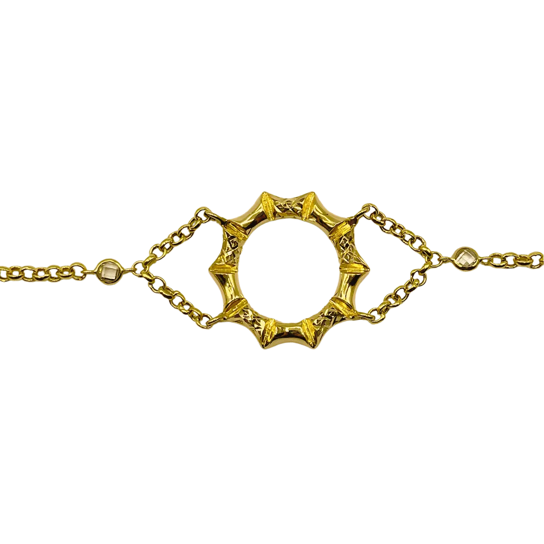 Gourmette Moderne en Or Jaune 18K