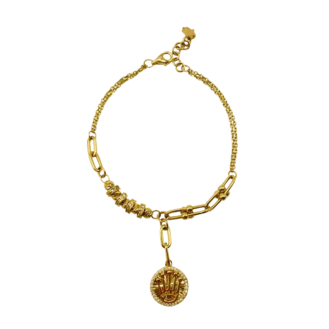 Ensemble Collier et Gourmette en Or 18k