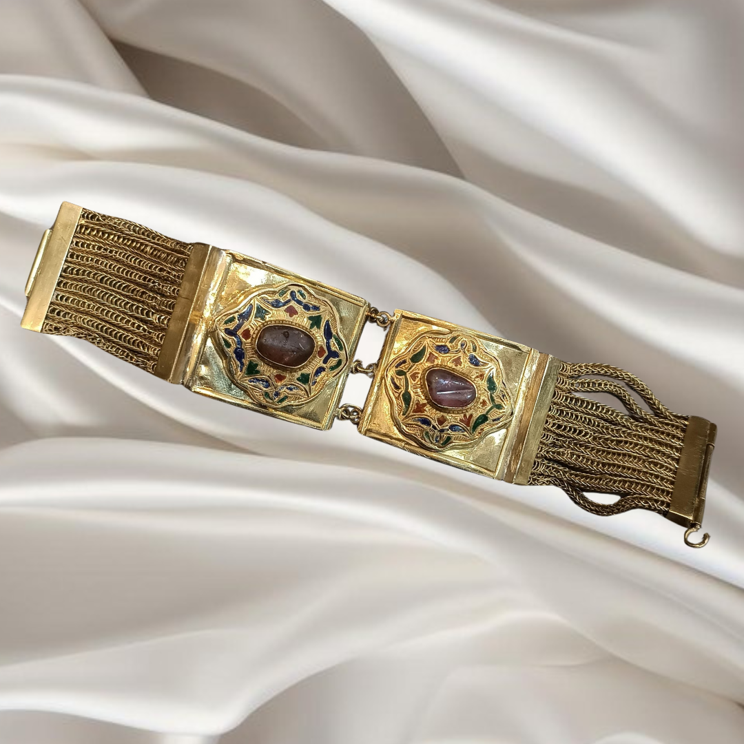 Bracelet traditionnel en or jaune 18k