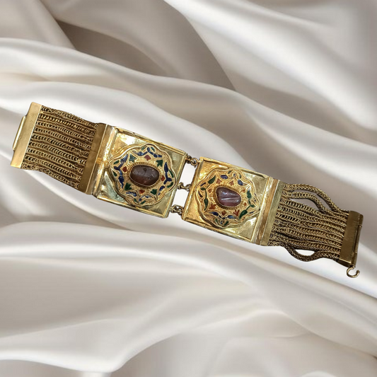 Bracelet traditionnel en or jaune 18k