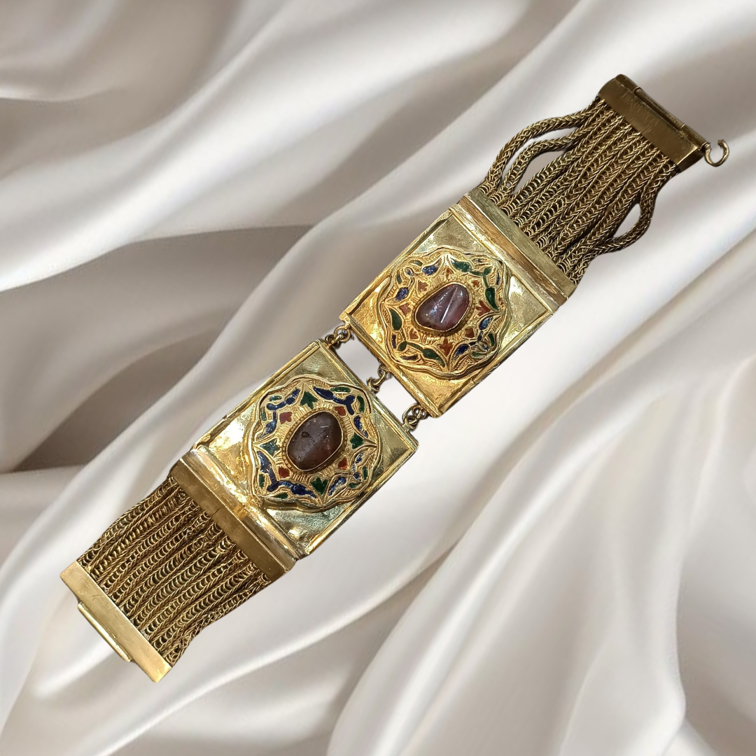 Bracelet traditionnel en or jaune 18k