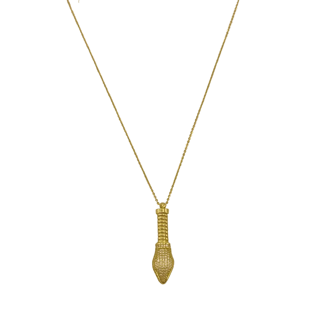 Collier en Or 18K avec Pendentif Serpent