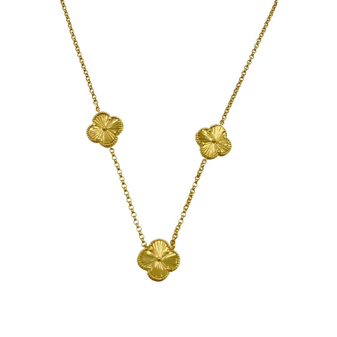 Collier en Or 18K avec Pendentif Trèfle