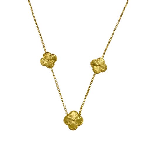 Collier en Or 18K avec Pendentif Trèfle