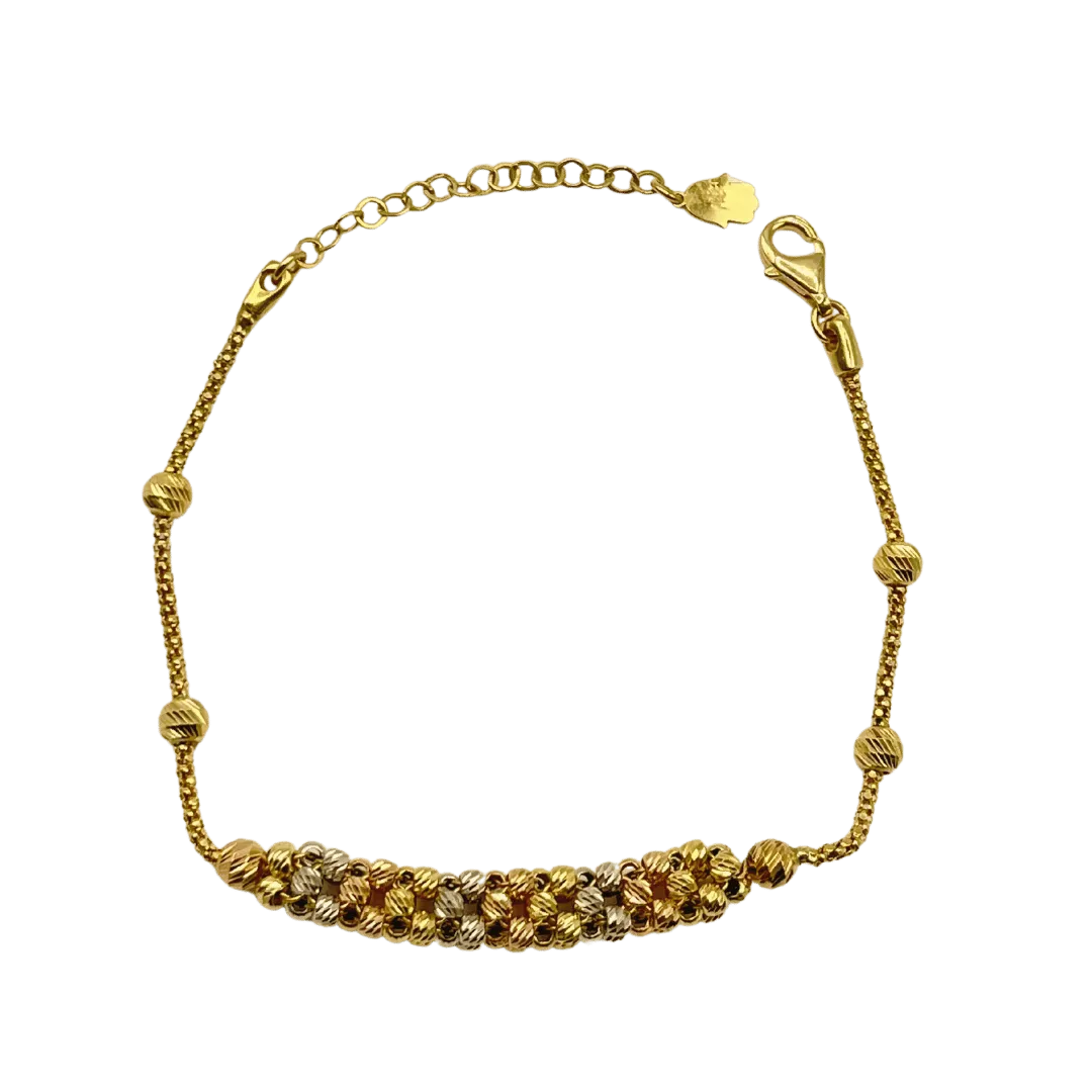 Gourmette avec Boules en Or 18k