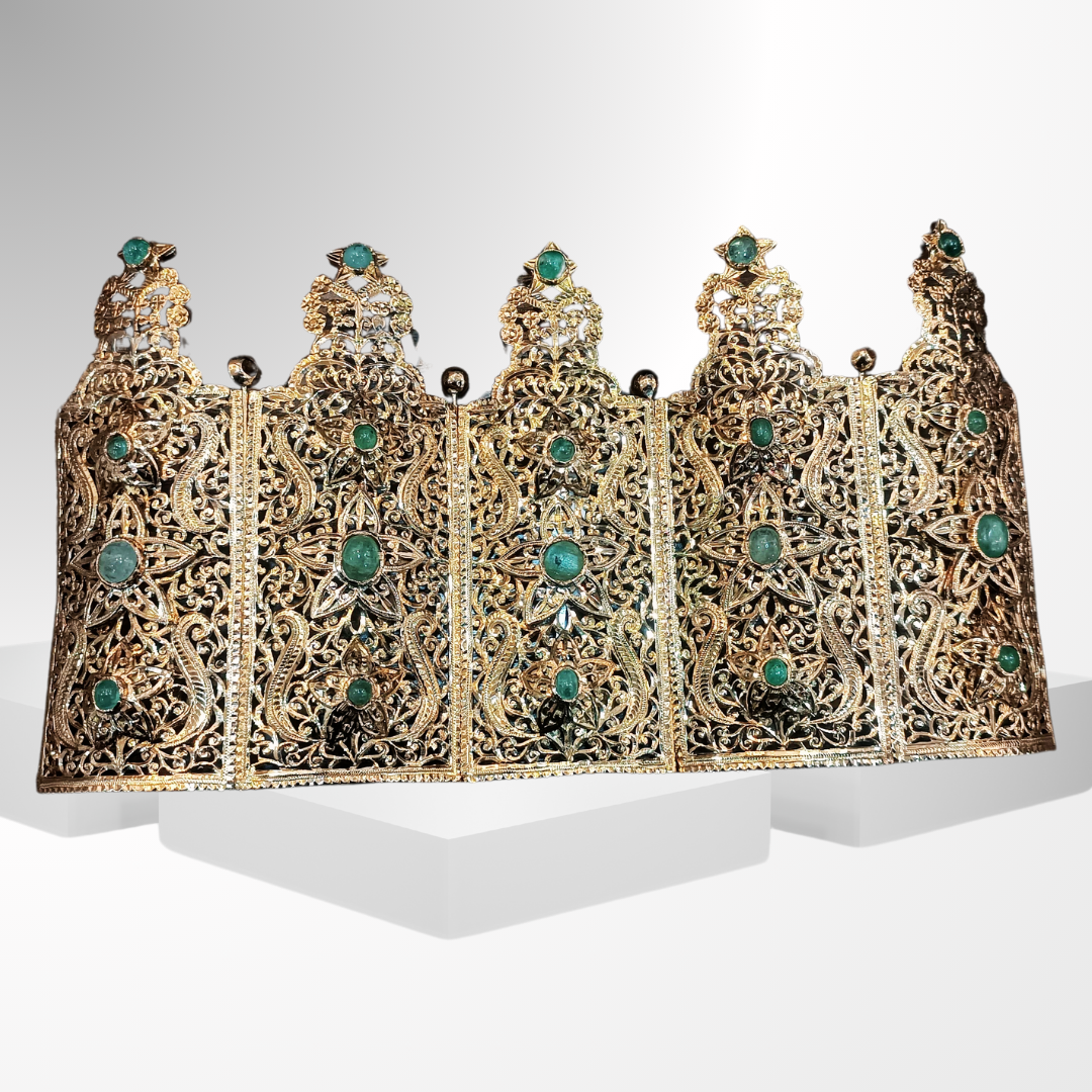 Couronne Taje en Or 18k serti d’émeraude