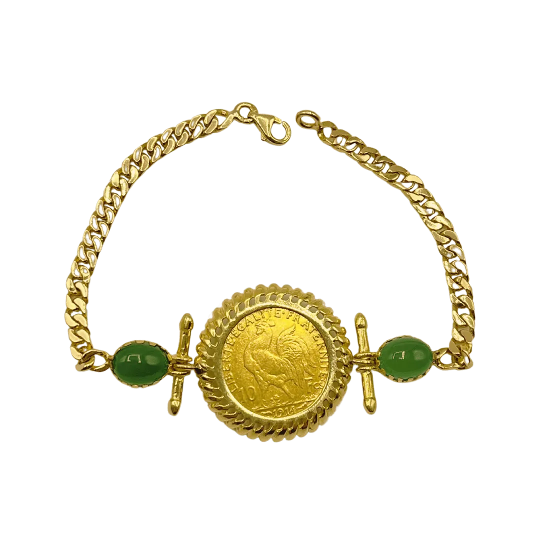 Gourmette Louis 10 FR en Or 18K