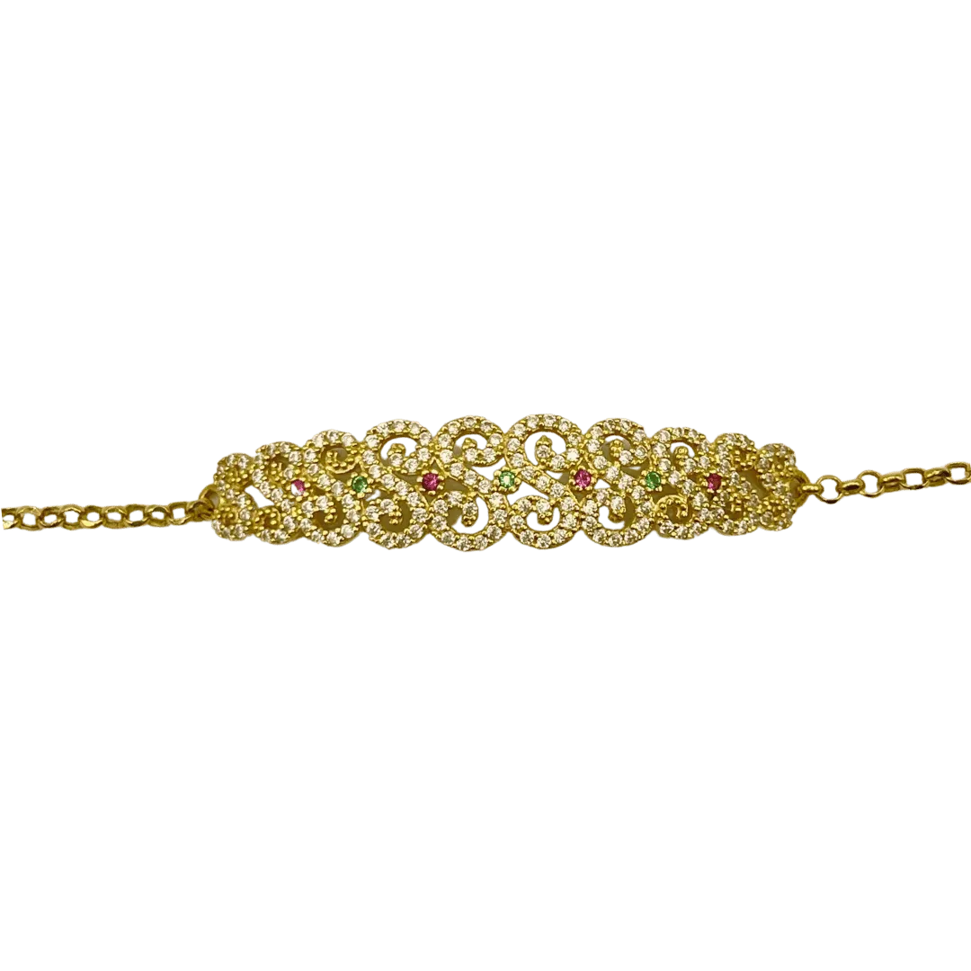 Gourmette Moderne avec Fleurs Délicates