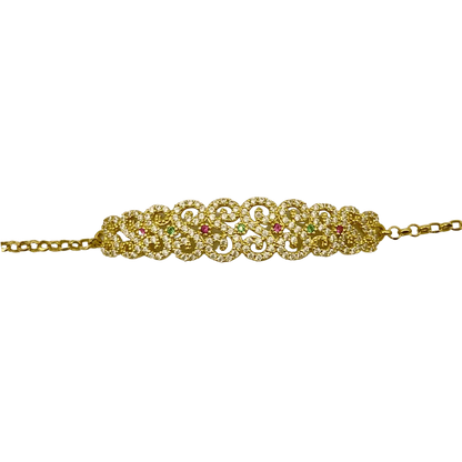 Gourmette Moderne avec Fleurs Délicates