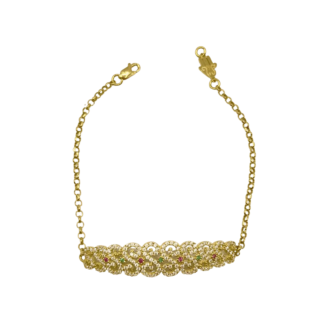 Gourmette Moderne avec Fleurs Délicates