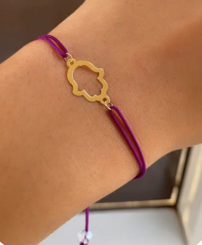Cordon khemisa en Or 18k . Pendantif Solide