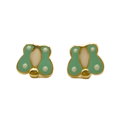 Boucles d’Oreilles Papillon pour Enfant en Or 18k
