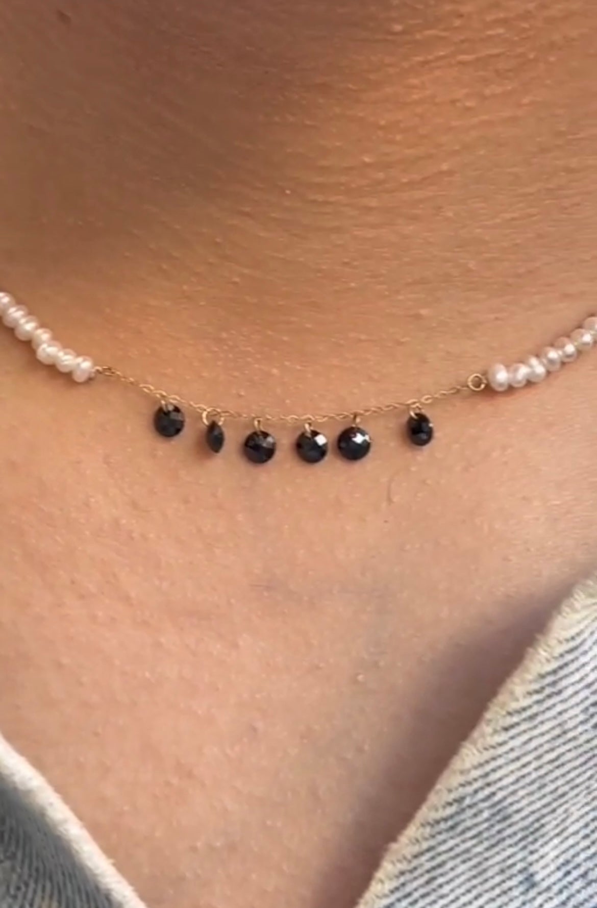 Ensemble johar naturelle en Or18k avec des pierres