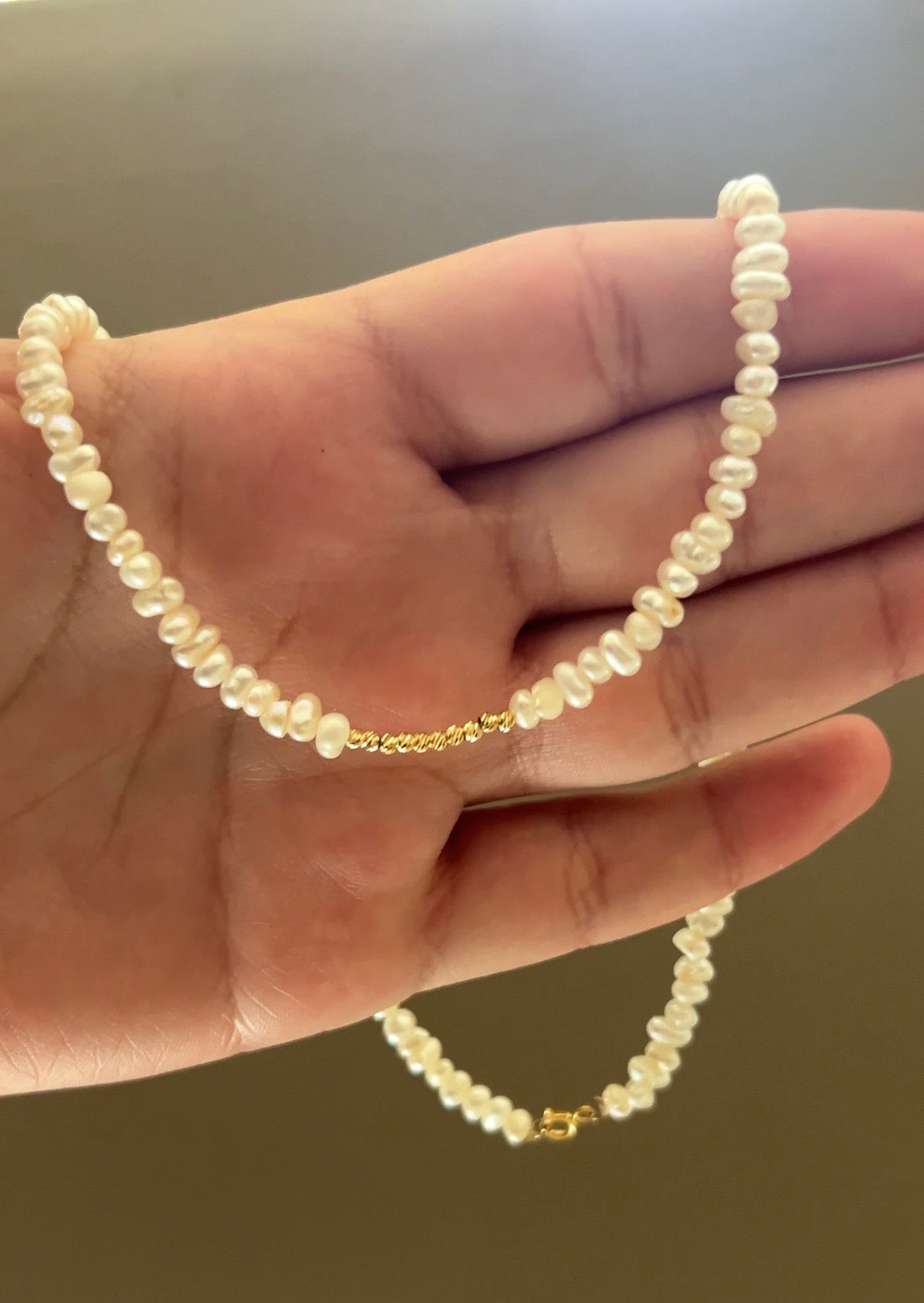Collier en Or18k avec jouhar naturelle